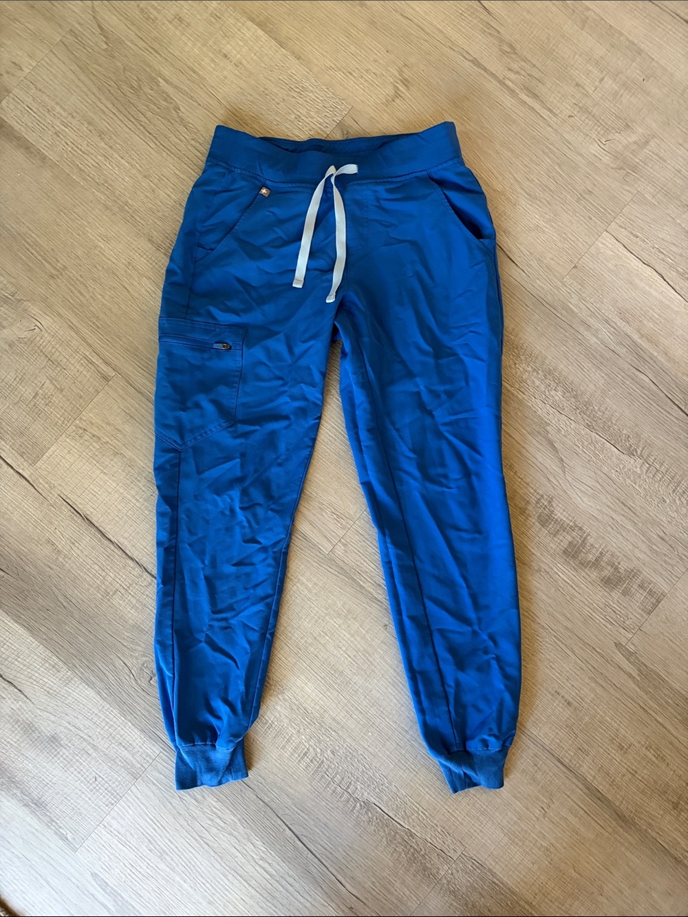 Figs Royal Blue Drawstring Jogger Pants